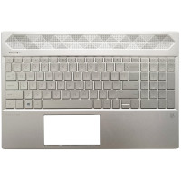 HP 15-CS, 15-CW, TPN-Q208, TPN-Q210, backlit US keyboard palmrest gold Discrete graphics
