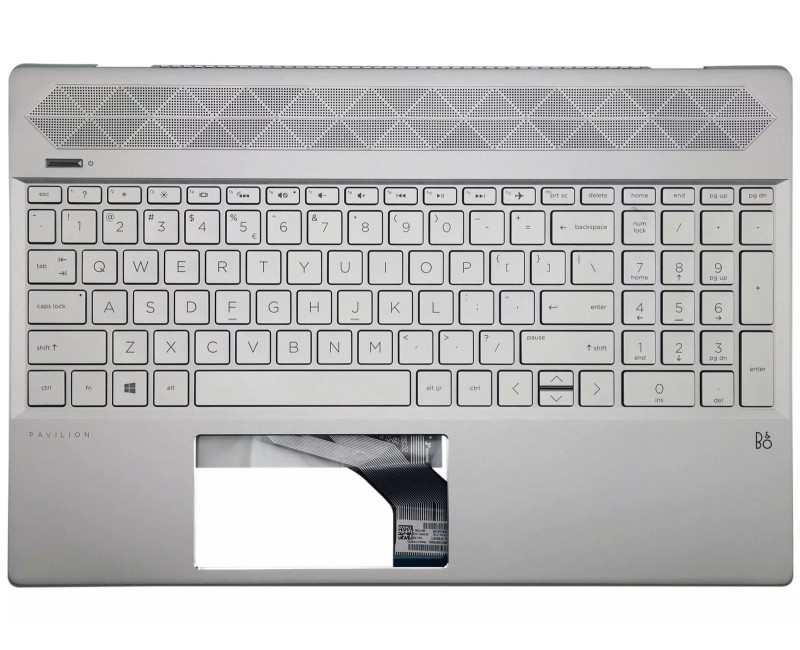 HP 15-CS, 15-CW, TPN-Q208, TPN-Q210, backlit US keyboard palmrest silver integrated graphics - additional view 
