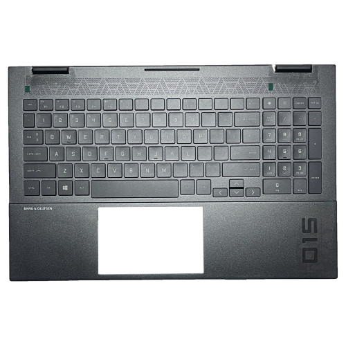 HP 15-EK, 15-EN, TPN-Q236, TPN-Q238, black RGB backlit US keyboard palmrest - main product image