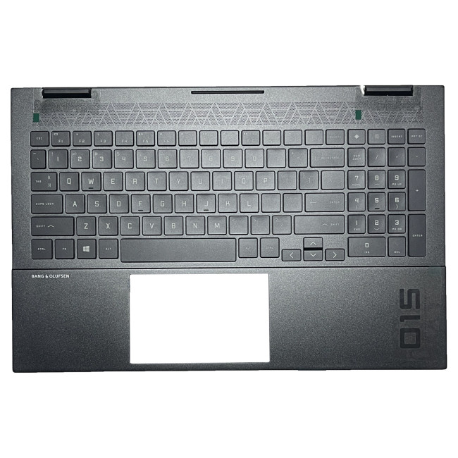 HP 15-EK, 15-EN, TPN-Q236, TPN-Q238, black RGB backlit US keyboard palmrest - main product image