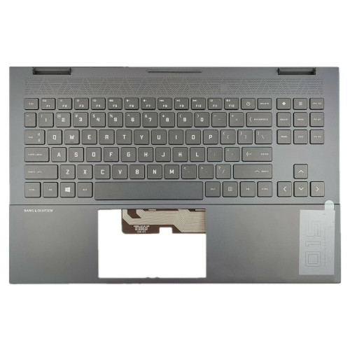 HP 15-EK, 15-EN, TPN-Q236, TPN-Q238, black RGB backlit US keyboard palmrest Snapdragon - main product image