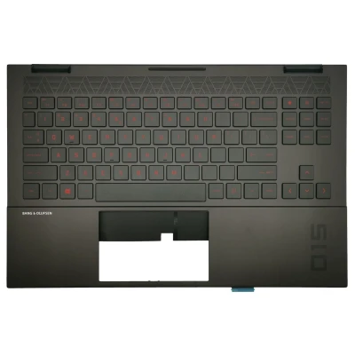 HP 15-EK, 15-EN, TPN-Q236, TPN-Q238, red backlit US keyboard palmrest Snapdragon