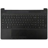 HP 15S-DU, 15S-DY, 15S-DR, 15S-GW, 15S-CS, 15S-DW, TPN-C139, 250 G8, black US keyboard palmrest