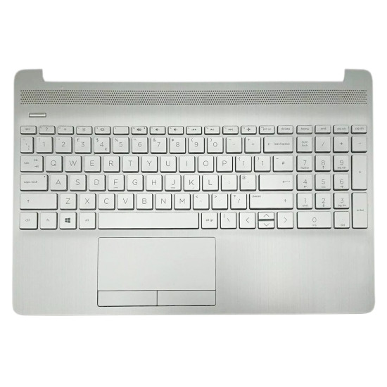 HP 15S-DU, 15S-DY, 15S-DR, 15S-GW, 15S-CS, 15S-DW, TPN-C139, 250 G8, silver US keyboard palmrest - main product image