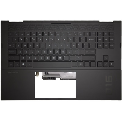 HP 16-B, 16-C, TPN-Q265, TPN-Q267, RGB backlit US Keyboard Palmrest