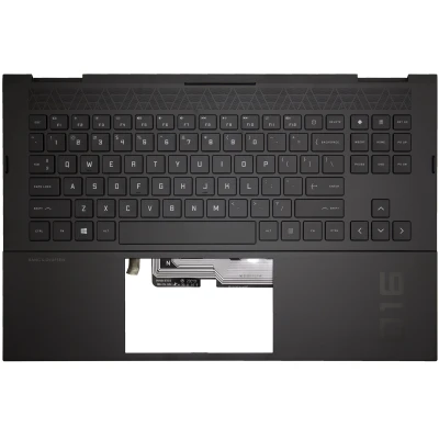HP 16-B, 16-C, TPN-Q265, TPN-Q267, RGB backlit US Keyboard Palmrest