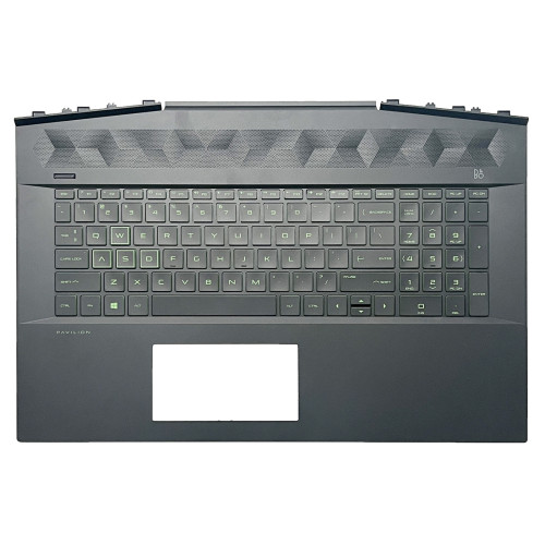 HP 17-CD, TPN-C142, green backlit US keyboard palmrest - main product image