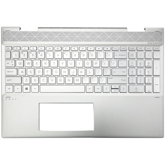 HP ENVY X360 15-CN, 15-CP, 15-AG, TPN-W134, silver backlit US keyboard palmrest - main product image