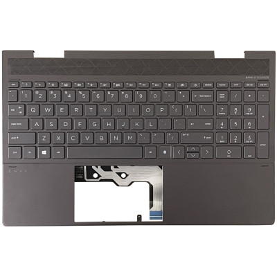 HP ENVY X360 15-ED, 15-EE, TPN-C149, backlit US keyboard palmrest brown Discrete graphics
