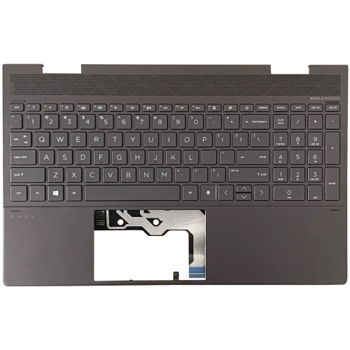 HP ENVY X360 15-ED, 15-EE, TPN-C149, backlit US keyboard palmrest brown Discrete graphics - main product image