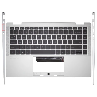 HP Elitebook X360 1040 G7, 1040 G8, backlit US keyboard palmrest no port