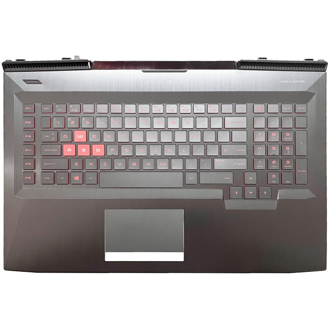 HP omen 17-AN, TPN-Q195, red backlit US keyboard palmrest small power port - main product image