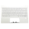 HP 13 Pavilion 13-BB, TPN-Q243, G7F backlit US keyboard palmrest silver fingerprint