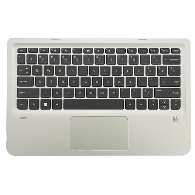 HP Pavilion X360 11-K, 310 G,2 W112, 809543-001, US keyboard palmrest silver