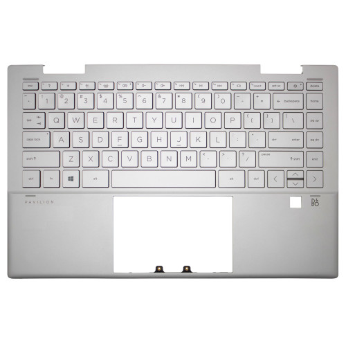 HP Pavilion X360 14-DY, 14M-DY, TPN-W146, backlit US keyboard palmrest silver metal - main product image
