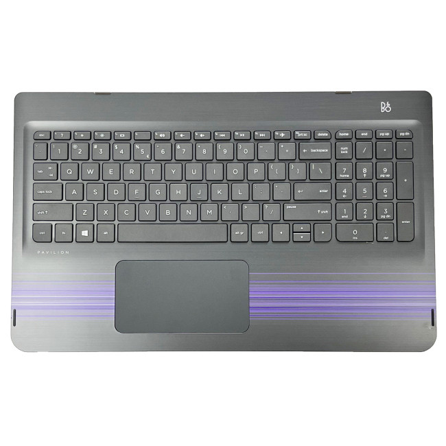 HP Pavilion X360 15-BK, TPN-W114, 862650-001, US keyboard palmrest purple - main product image