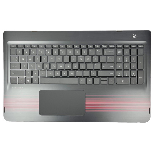 HP Pavilion X360 15-BK, TPN-W114, 862650-001, US keyboard palmrest red - main product image