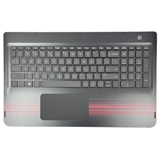 HP Pavilion X360 15-BK, TPN-W114, 862650-001, US keyboard palmrest red - main product image