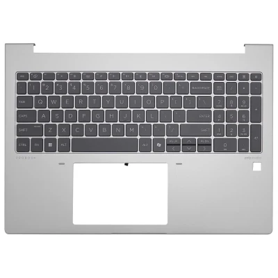 HP Probook 460 G11, 465 G11, silver backlit US keyboard palmrest