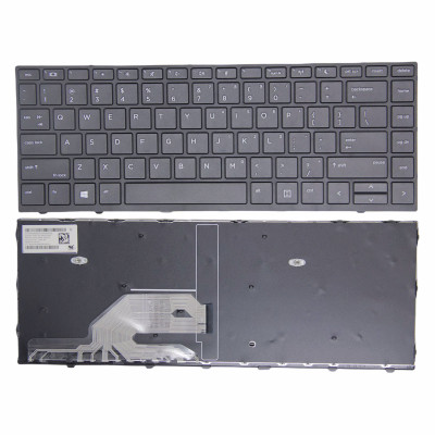 HP 430 G5, 440 G5, 445 G5, 640 G4 G5, black frame original US keyboard