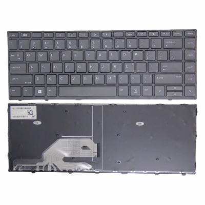 HP 430 G5, 440 G5, 445 G5, 640 G4 G5, black frame original US keyboard