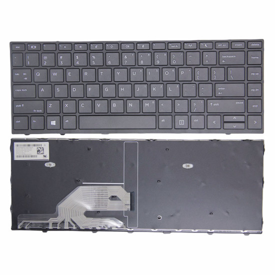 HP 430 G5, 440 G5, 445 G5, 640 G4 G5, black frame original US keyboard - main product image