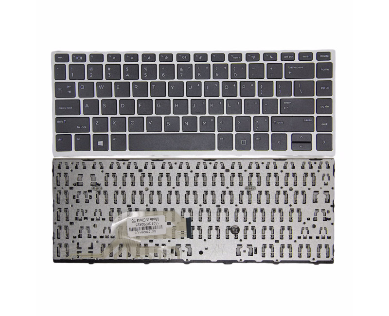 HP 430 G5, 440 G5, 445 G5, 640 G4 G5, silver frame US keyboard OEM - additional view 