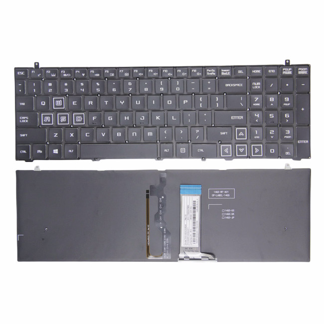 Hasee Z7M-KP5GC Z7-KP7GT Z7-KP7D2 KP7GT KP7EC KP7GC KP7GA CT5GA Z7M-KP7G1 KP7GH KP7GM KP7GE GE5S02 G7-CT7VK backlit US keyboard slim - main product image