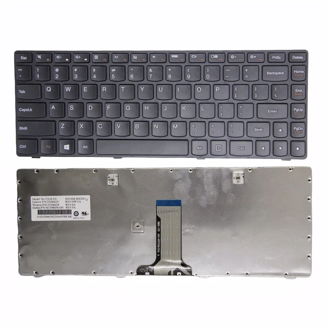 Lenovo G480 G400 G405 G490 G410 G485 Z480 Z485 Z380 Z385 black frame US keyboard OEM - main product image