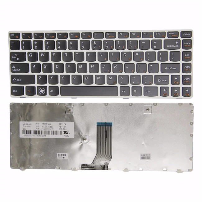 Lenovo G480 G400 G405 G490 G410 G485 Z480 Z485 Z380 Z385 white frame US keyboard - main product image