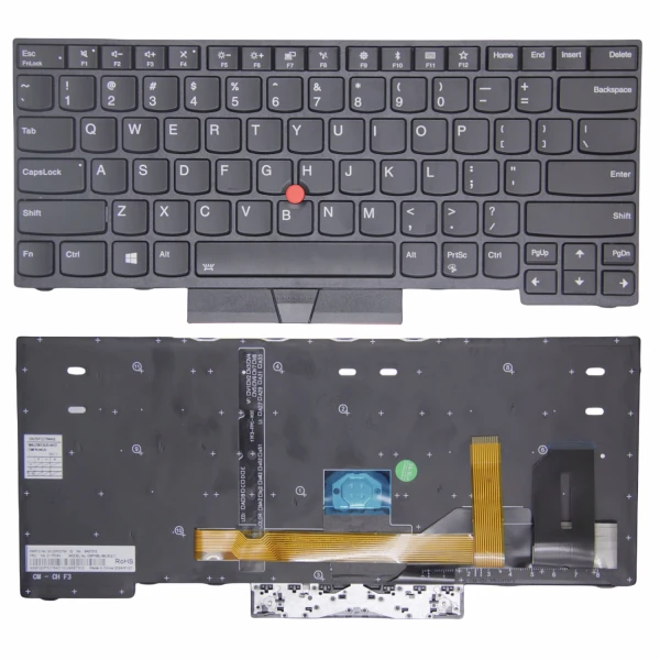Lenovo R490 E485 R485 P43S S2 yoga 3RD Gen 3 S2 4TH 5TH black frame backlit US keyboard OEM - main product image