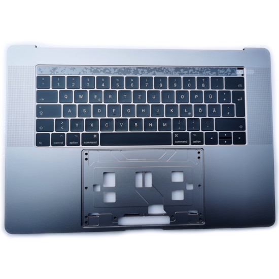 Apple MacBook Pro A1707 15" 2016 2017, backlit Germany DE keyboard palmrest Space Gray - main product image
