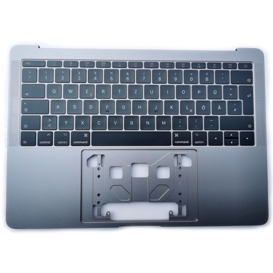 Apple MacBook Pro A1708 2016 2017, backlit Germany DE keyboard palmrest Space Gray - main product image