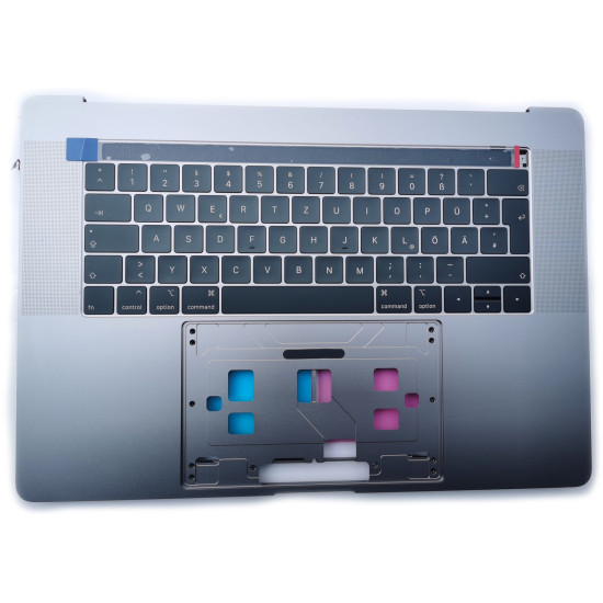 Apple MacBook Pro 15 A1990 2018 2019, backlit Germany DE keyboard palmrest Space Gray - main product image