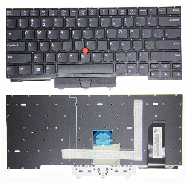 Lenovo Thinkpad E14 GEN 1, E14 GEN 2, E14 GEN 3, E14 GEN 4, R14 Gen 2, S3 Gen 2, black US keyboard OEM - main product image