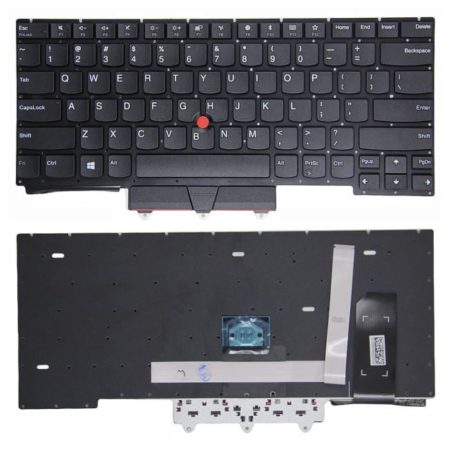 Lenovo Thinkpad E14 GEN 1, E14 GEN 2, E14 GEN 3, E14 GEN 4, R14 Gen 2, S3 Gen 2, black US keyboard original - main product image