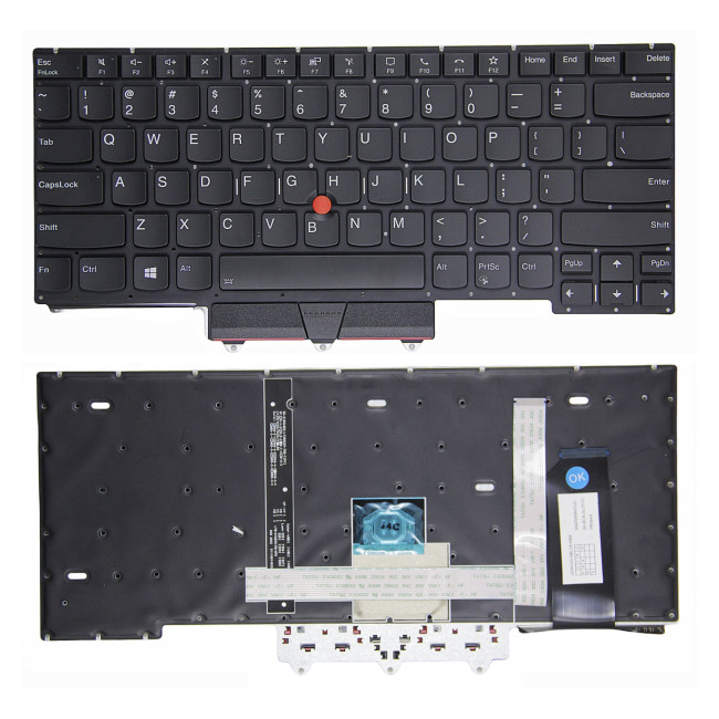 Lenovo Thinkpad E14 GEN 1, E14 GEN 2, E14 GEN 3, E14 GEN 4, R14 Gen 2, S3 Gen 2, black backlit US keyboard original - main product image