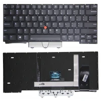 Lenovo Thinkpad E14 GEN 1, E14 GEN 2, E14 GEN 3, E14 GEN 4, R14 Gen 2, S3 Gen 2, black backlit US keyboard original silver