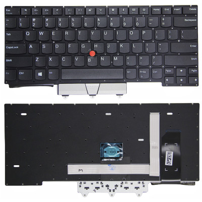 Lenovo Thinkpad E14 GEN 1, E14 GEN 2, E14 GEN 3, E14 GEN 4, R14 Gen 2, S3 Gen 2, black US keyboard original silver