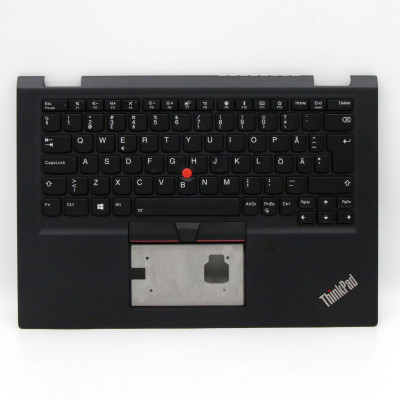 ThinkPad X390 Yoga fingerprint hole backlit Swedish SD keyboard palmrest