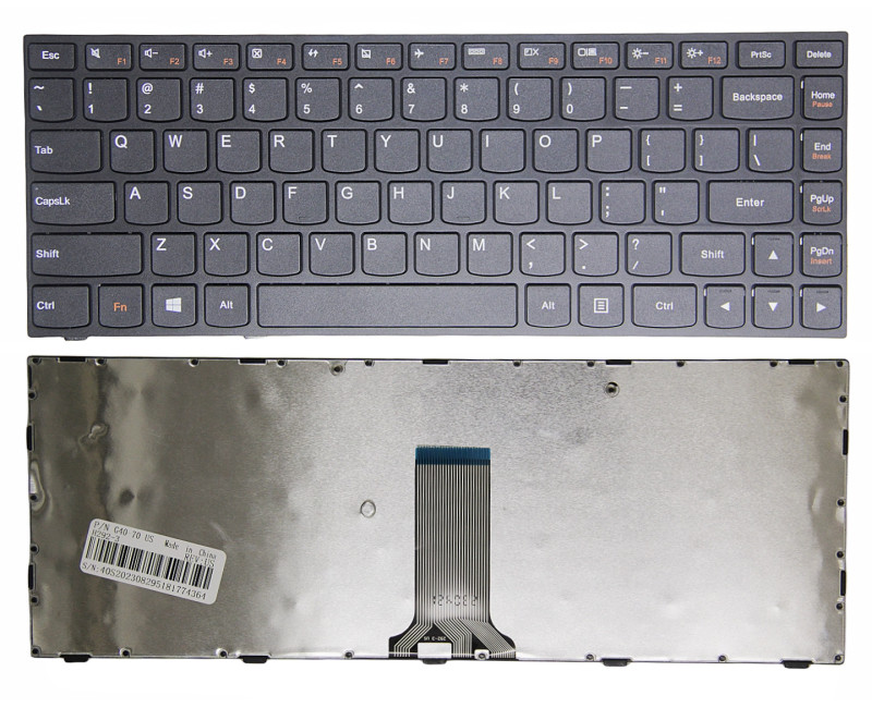 Lenovo G40-70, Z40-30, N40-70, G40-30, Z40-70, G40-80, FLEX 2-14, black US keyboard OEM - additional view 