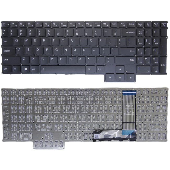 Lenovo IdeaPad Gaming 3 16IAH7, Gaming 3 16ARH7, Gaming 3 15IAH7, Gaming 3 15ARH7, Y9000X R9000X 2022, black US keyboard - main product image
