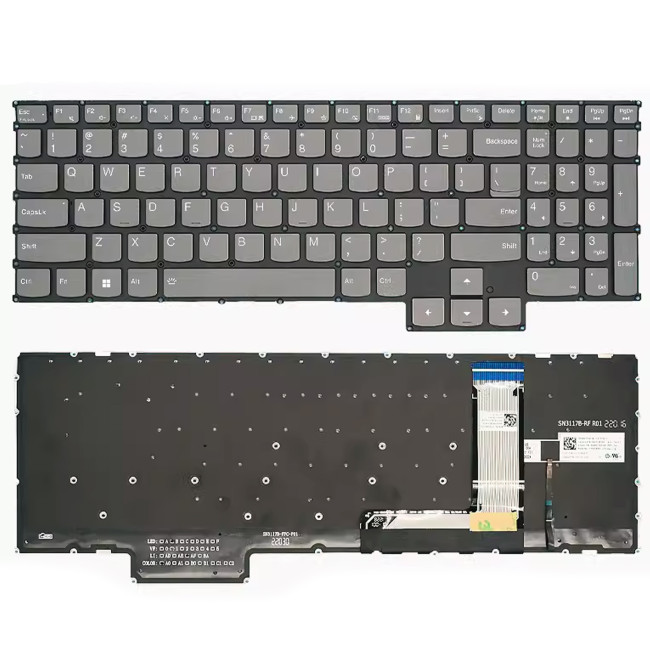 Lenovo IdeaPad Gaming 3 16IAH7 16ARH7 15IAH7 15ARH7 Y9000X R9000X 2022 gray backlit US keyboard - main product image