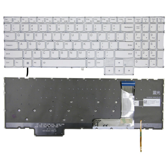 Lenovo IdeaPad Gaming 3 16IAH7, Gaming 3 16ARH7, Gaming 3 15IAH7, Gaming 3 15ARH7, Y9000X R9000X 2022, white backlit US keyboard - main product image