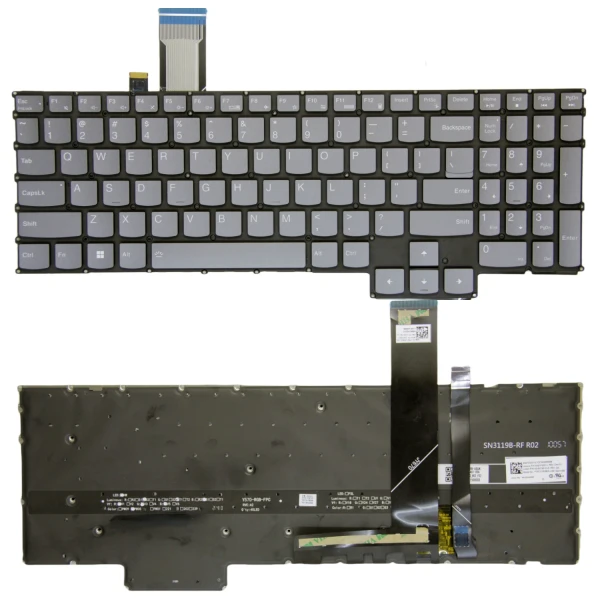 Lenovo Legion 5 15IRX9 15APH9, Legion pro 5 16IRX9, Legion pro 7 16IRX9H, gray RGB backlit US keyboard - main product image