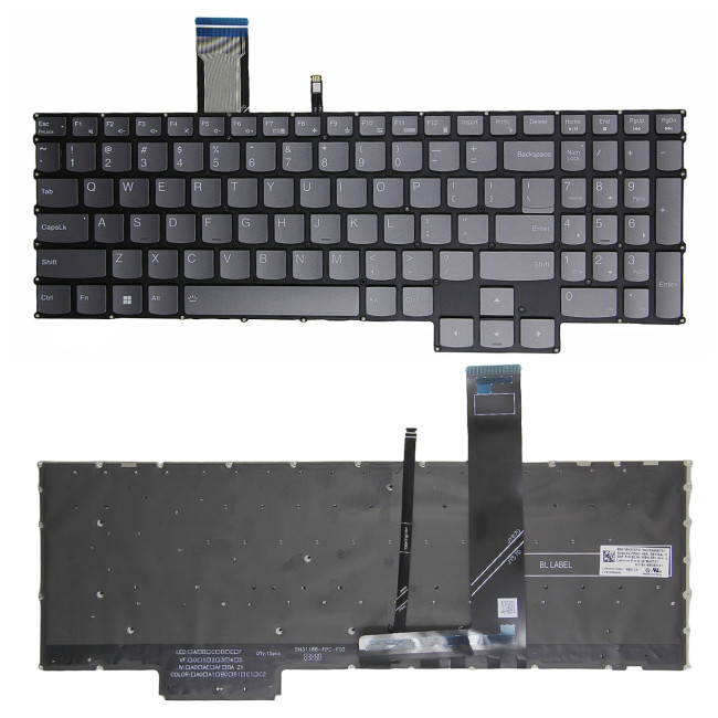 Lenovo Legion 5 15IRX9 15APH9, Legion pro 5 16IRX9, Legion pro 7 16IRX9H, gray backlit US keyboard - main product image
