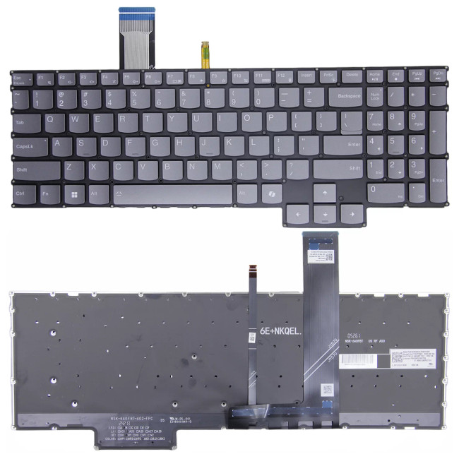 Lenovo R9000P Y9000P 2022 2023 2024, Y7000P 2022, gray backlit US keyboard AI - main product image