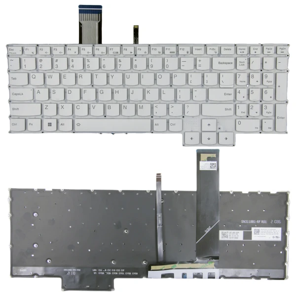 Lenovo Legion 5 15IRX9 15APH9, Legion pro 5 16IRX9, Legion pro 7 16IRX9H, white backlit US keyboard - main product image