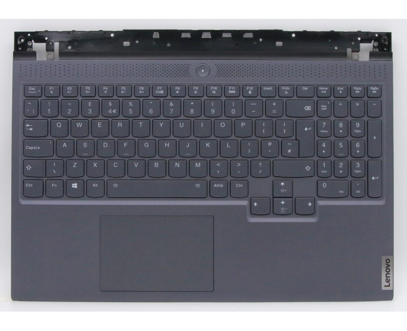 LENOVO Legion 7 15IMH05 5CB0Z21002 gray metal RGB backlit UK keyboard palmrest