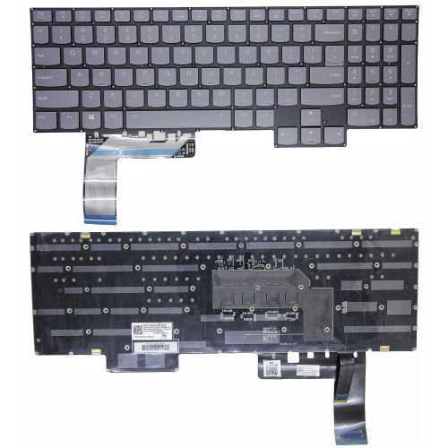 Lenovo Legion 7-16ITHg6, Legion 7-16ACHg6, R9000K Y9000K 2021, RGB gray backlit US keyboard - main product image